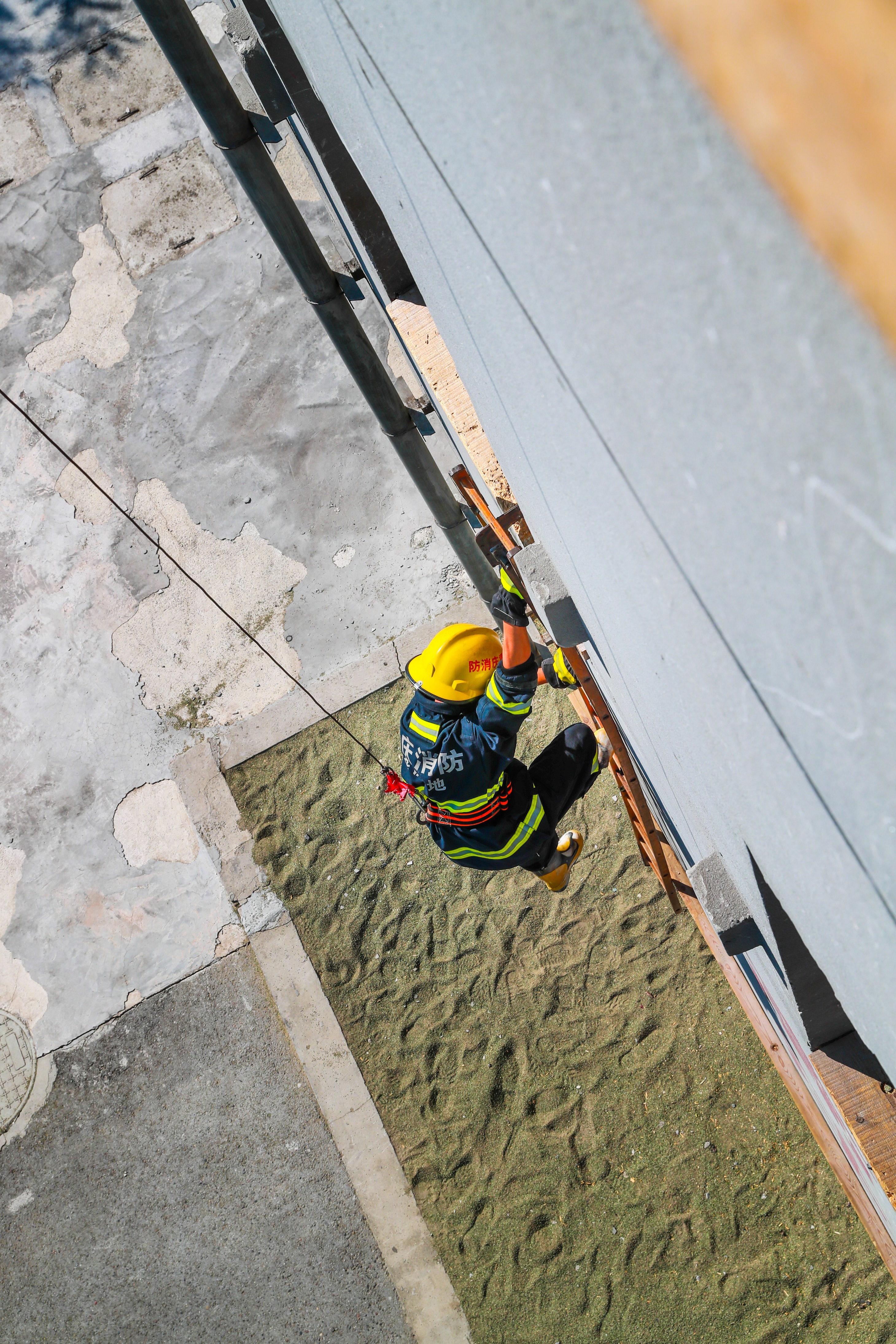 《蔚蓝之下的橙色守护》